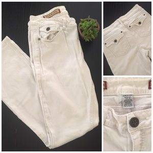 Boot cut white jeans